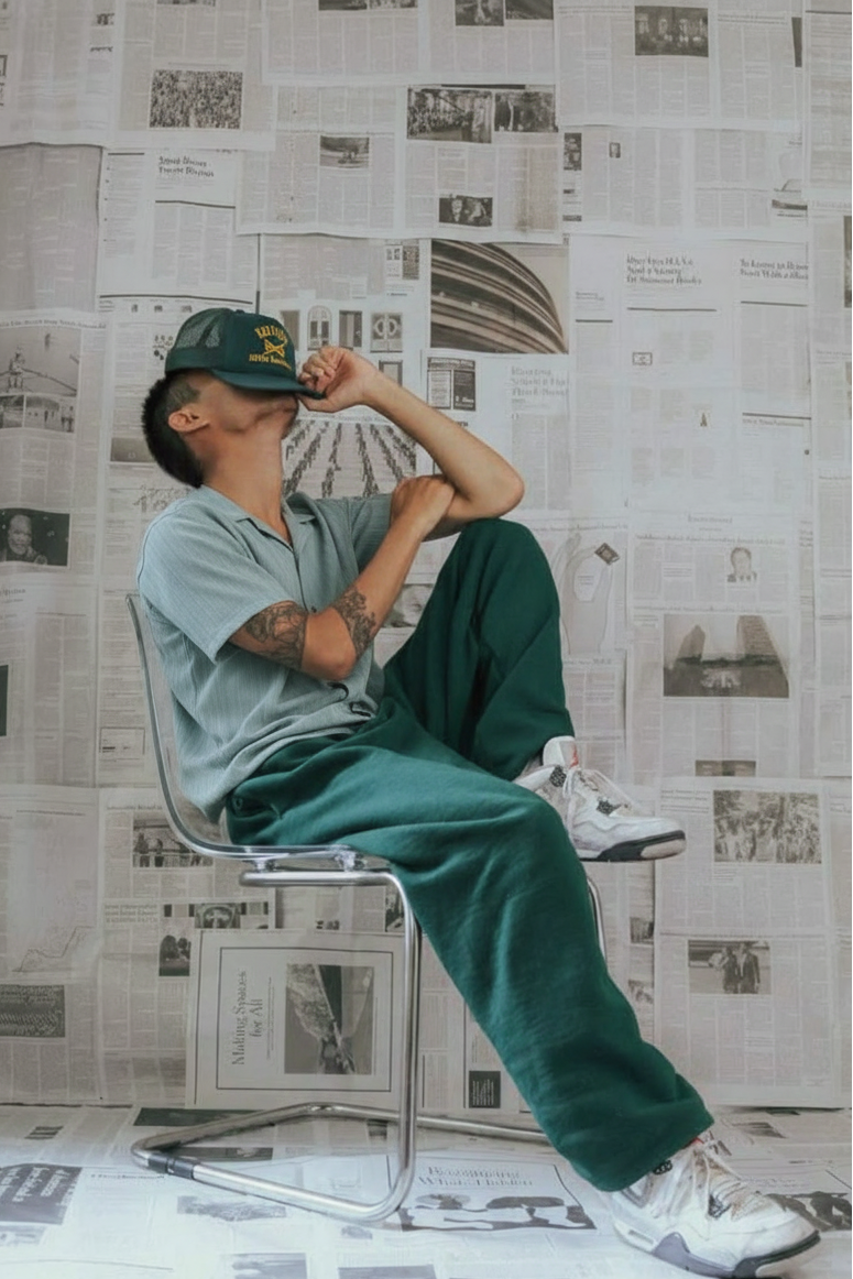 Half Sleeves Cyan Color Striped Self Design Knitted Shirt