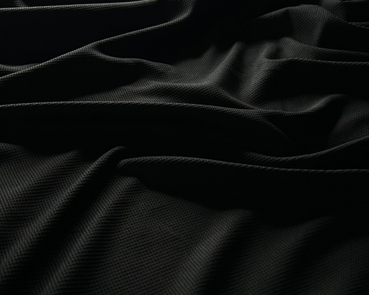 Black Color knitted And Jacquard Fabric (Width 58 Inches)