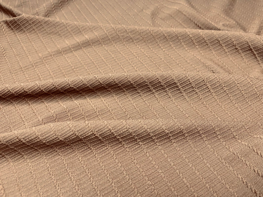 Brown Color knitted And Jacquard Fabric (Width 58 Inches)