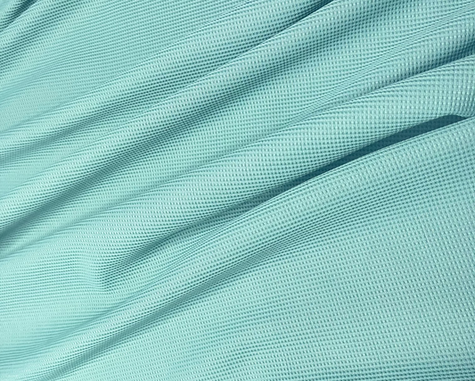 Sea Green Color knitted And Jacquard Fabric (Width 58 Inches)