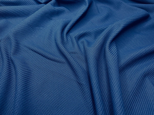 Dark Blue Color knitted And Jacquard Fabric (Width 58 Inches)