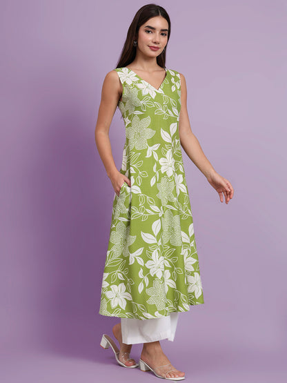 Floral Print Kurta and Plazo Set