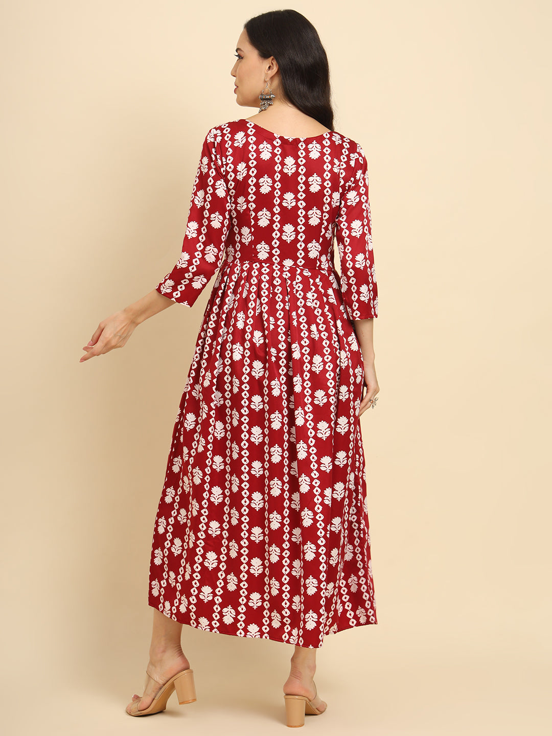 Geometric Print Angrakha Kurta