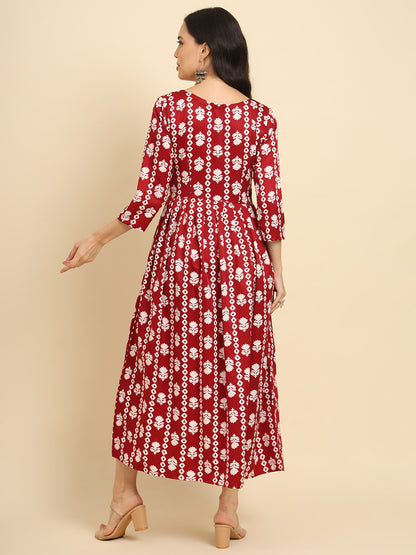 Geometric Print Angrakha Kurta