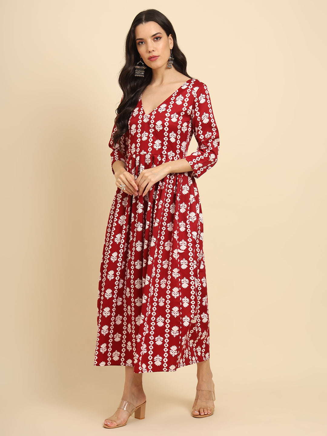 Geometric Print Angrakha Kurta