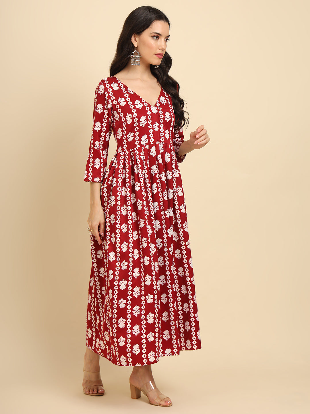 Geometric Print Angrakha Kurta