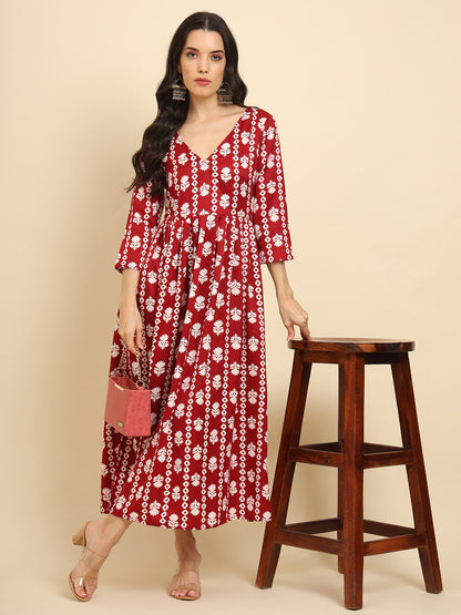 Geometric Print Angrakha Kurta