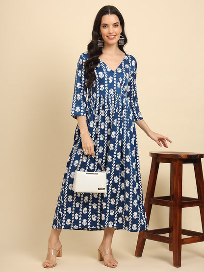 Geometric Print Angrakha Kurta