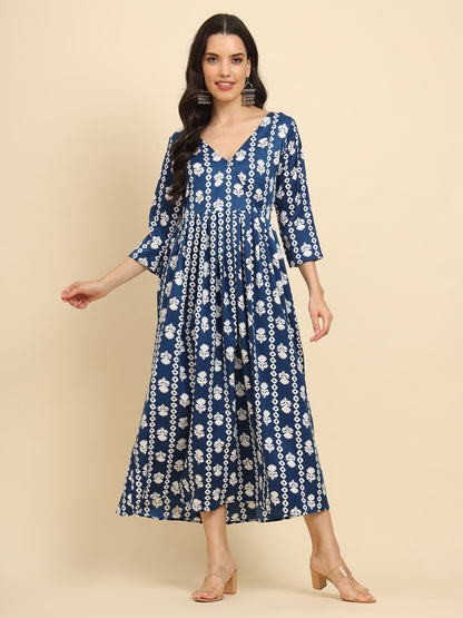 Geometric Print Angrakha Kurta