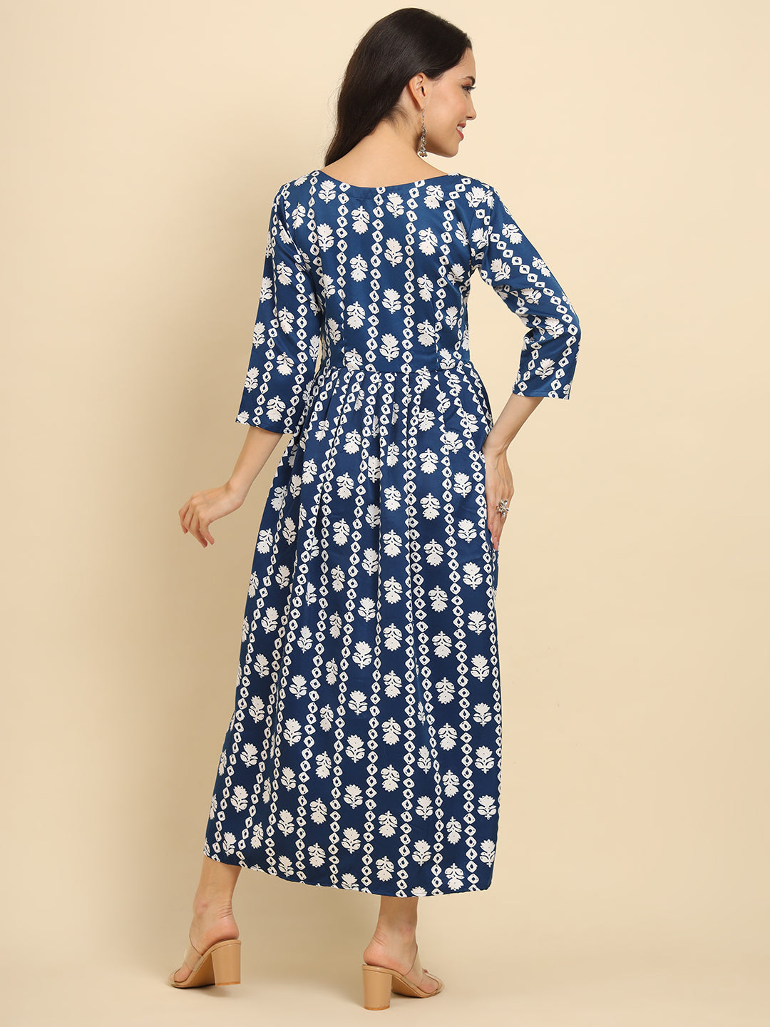 Geometric Print Angrakha Kurta