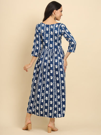 Geometric Print Angrakha Kurta