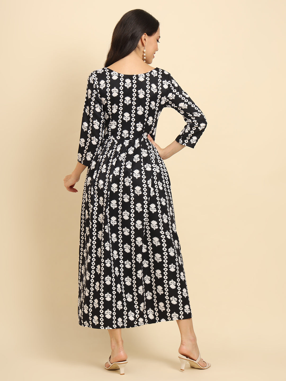 Geometric Print Angrakha Kurta