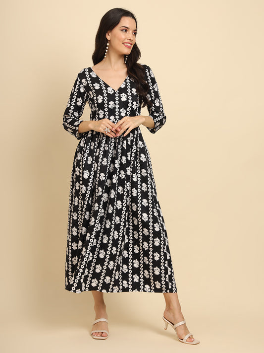 Geometric Print Angrakha Kurta
