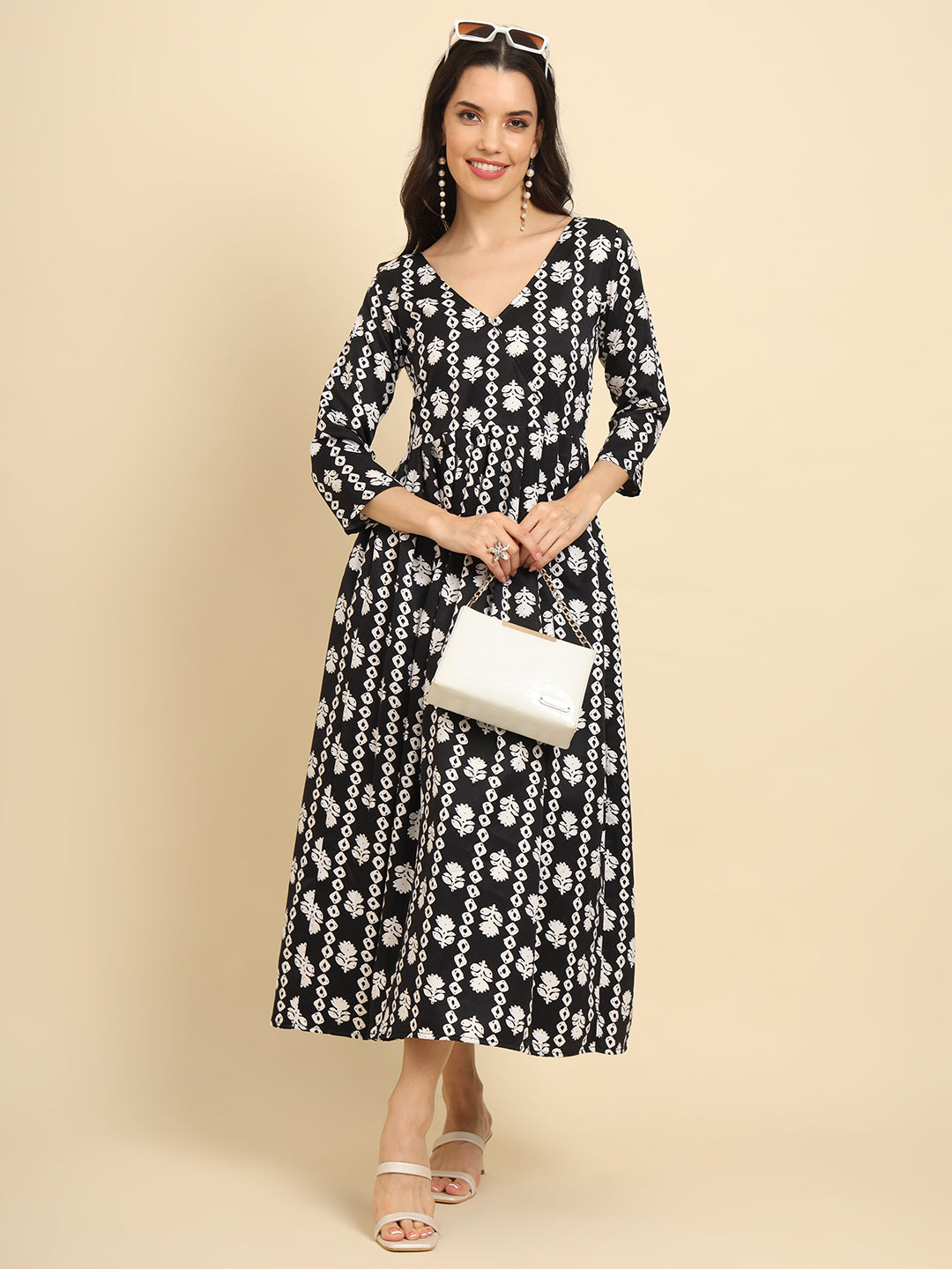 Geometric Print Angrakha Kurta