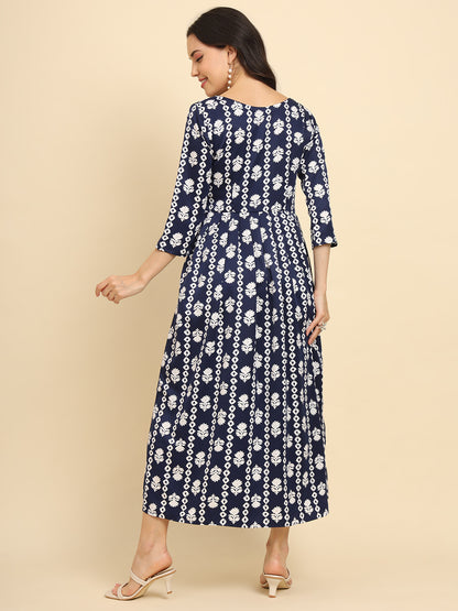 Geometric Print Angrakha Kurta