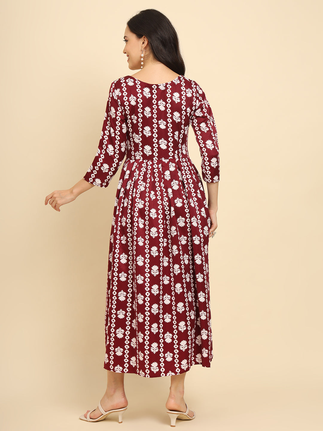 Geometric Print Angrakha Kurta