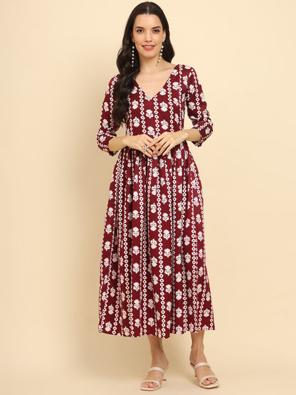 Geometric Print Angrakha Kurta