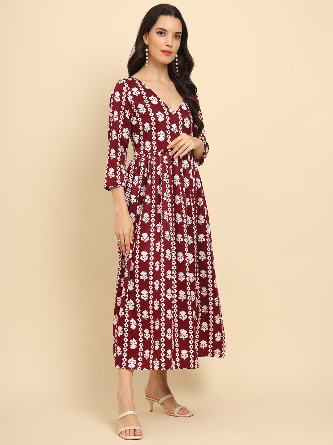 Geometric Print Angrakha Kurta