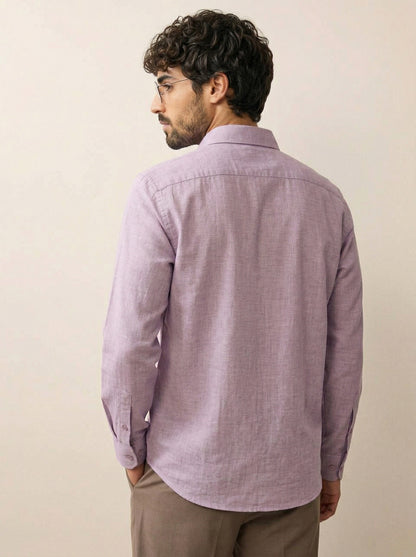 Elegant Lavender Linen Shirt