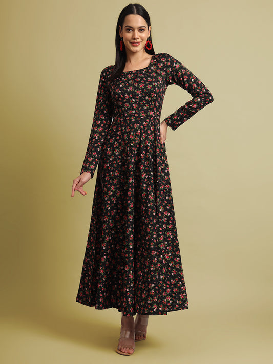 Women Floral Print Anarkali Kurta