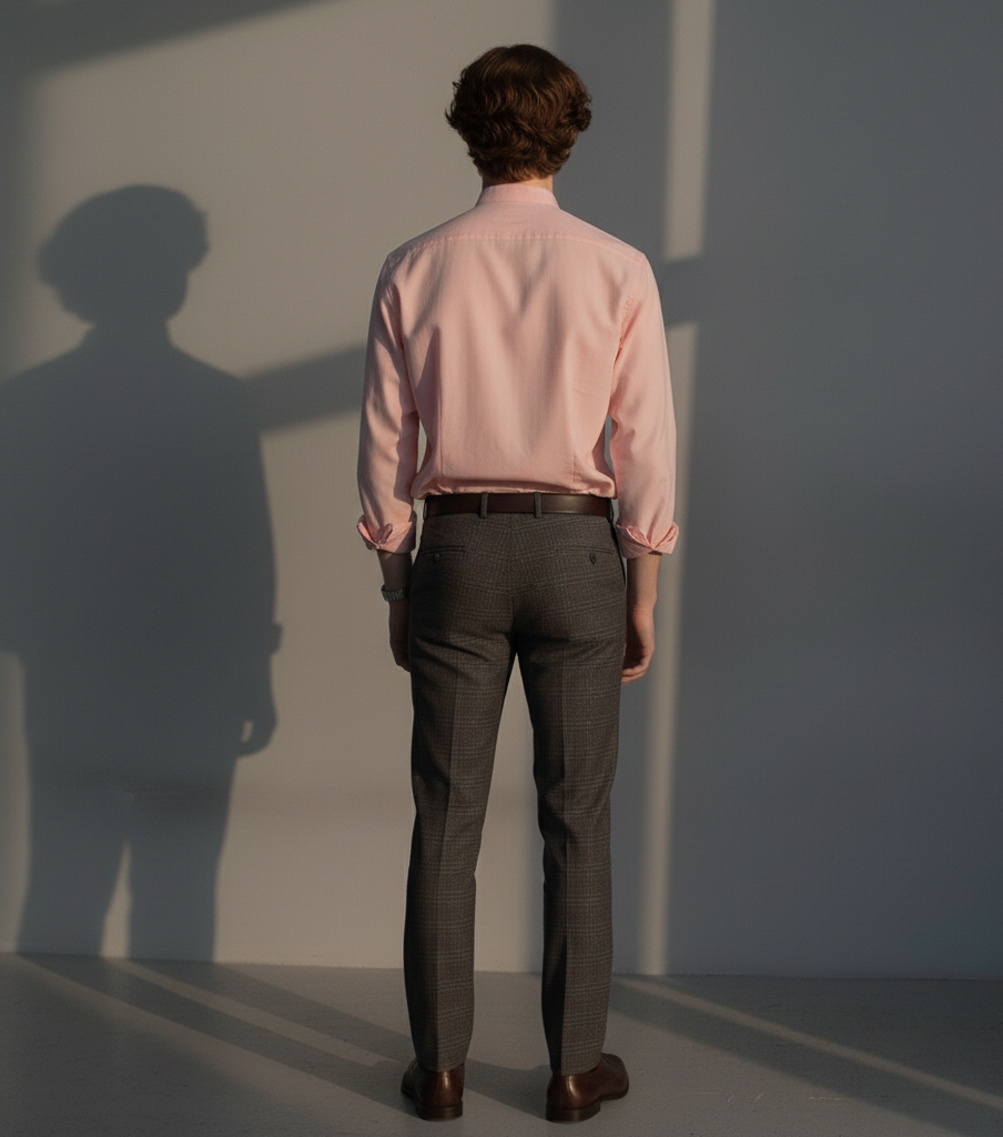 Men Regular Fit Solid Mandarin Collar Casual Shirt